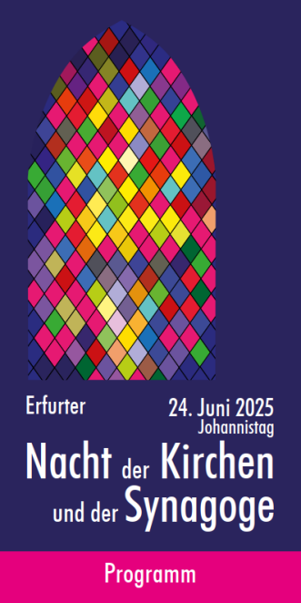 Erfurter Nacht der Kirchen und der Synagoge 2025 Vorschaubild für den Programmflyer der Erfurter Nacht der Kirchen und der Synagoge 2025
