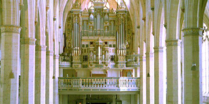 Foto: Schuke-Orgel in der Predigerkirche © Stadtverwaltung Erfurt / R. Lemitz Ein imposantes Orgelprospekt